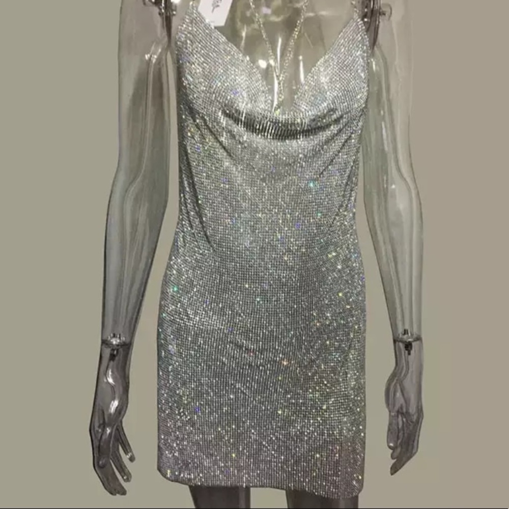 Diamanté mini dress - Picture 3 of 4